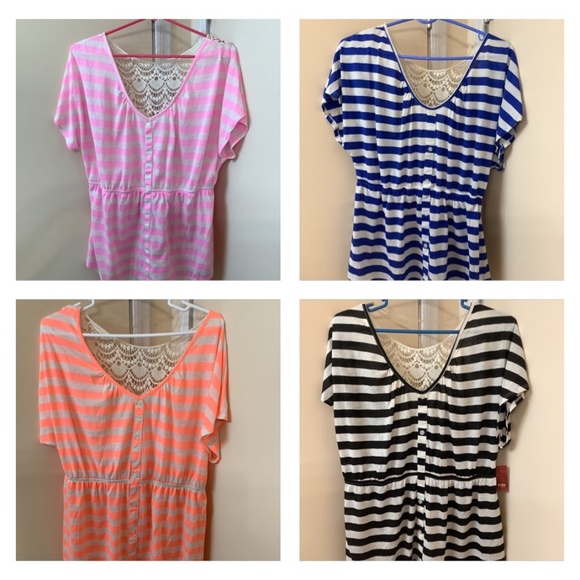 No Boundaries Tops - NO BOUNDARIES Crochet Back Dolman Shirts Size XL (15-17) Juniors